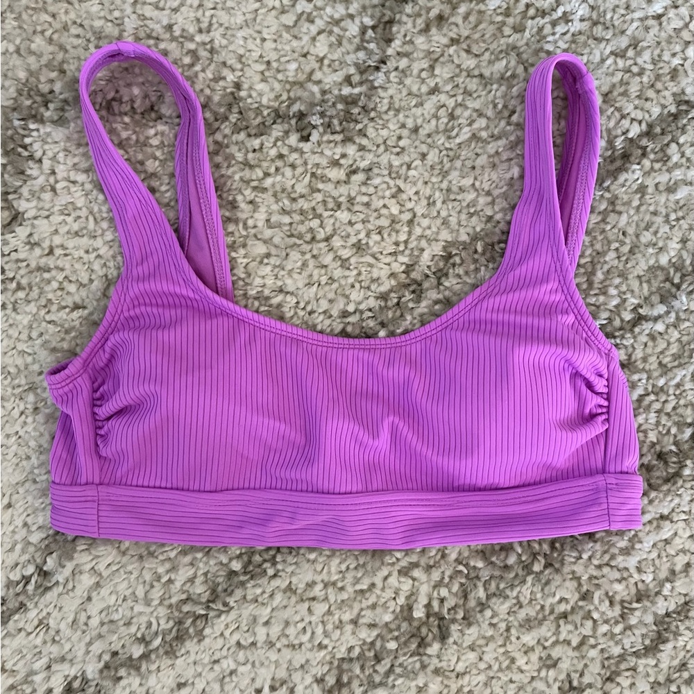 Stoney Clover Lane Target Ribbed Orchid Bikini Top Medium Swim